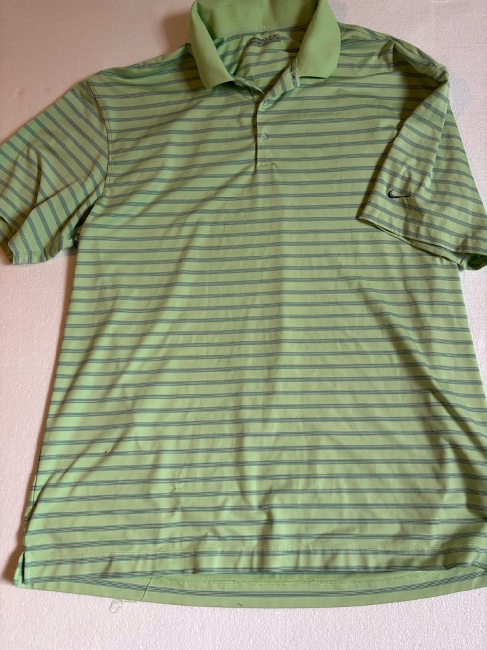 Nike Men’s Mint Green Striped Polo Shirt